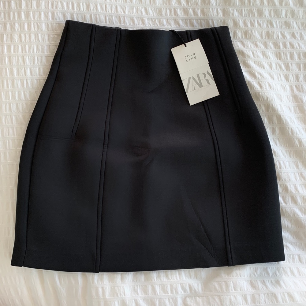 Zara neoprene mini skirt